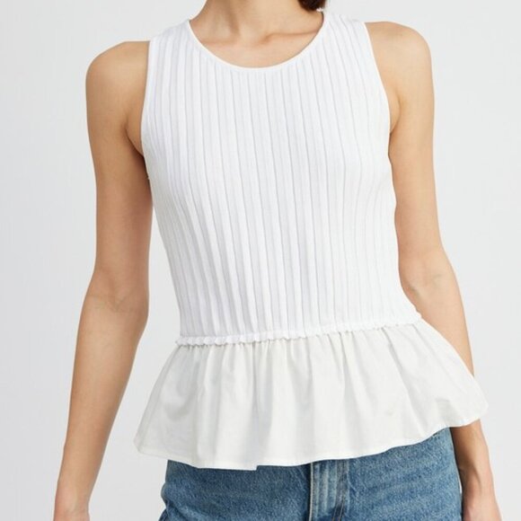 Maggie Sleeveless Ruffled Top - Picture 2 of 3